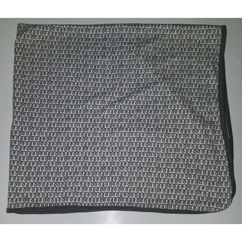 Petunia Pickle Bottom Gray White Spiral Receiving Blanket Lovey SPOT AS IS